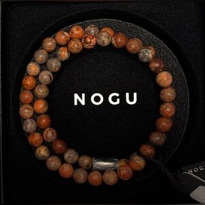 🧡🤎🩶NOGU Orange Picasso Jasper Wrap 🩶🤎🧡